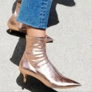 Free People Metallic Booties